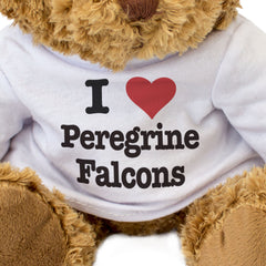 I LOVE PEREGRINE FALCONS - Teddy Bear - Cute Cuddly Soft Adorable - Gift Present