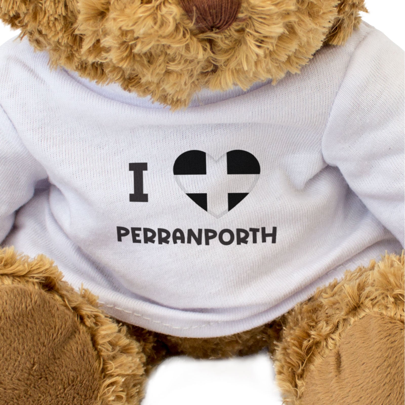 I LOVE PERRANPORTH (CORNWALL FLAG) - Teddy Bear - Cute - Cornish Gift Present