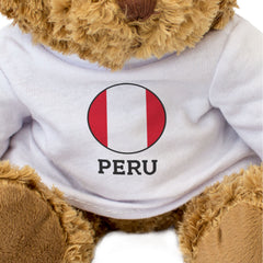 PERU FLAG ROUNDEL - Teddy Bear - Cute Cuddly Soft - Peruvian Gift Present