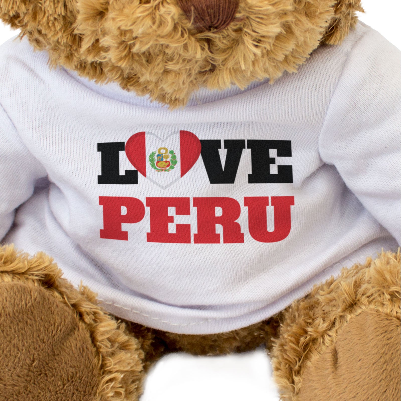 LOVE PERU (FLAG HEART) - Teddy Bear - Cute Funny Soft - Peruvian Gift Present