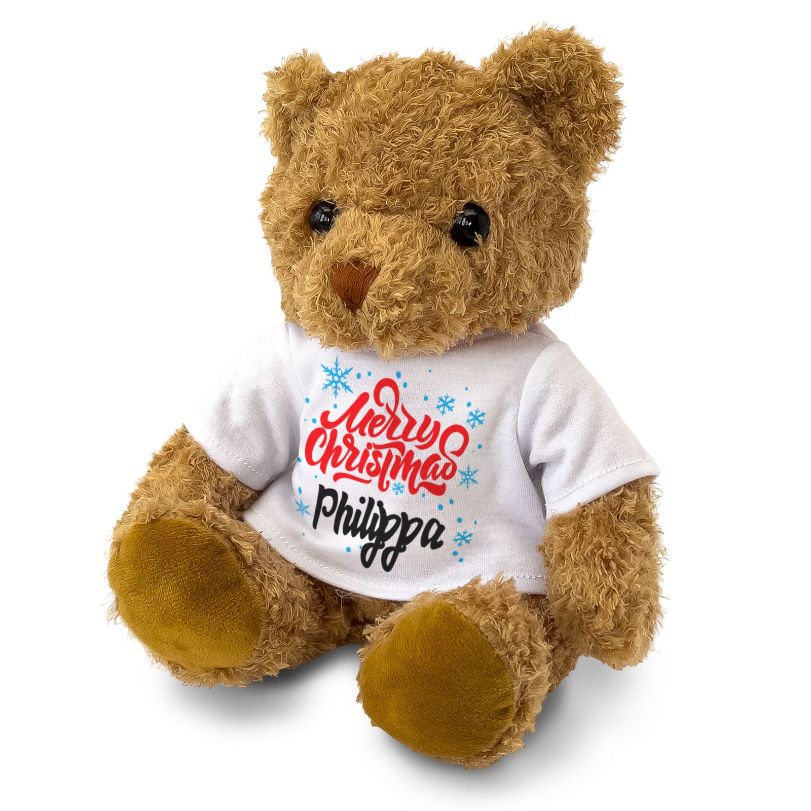 MERRY CHRISTMAS PHILIPPA - Teddy Bear - Cute Cuddly Soft - Xmas Gift Present