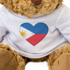 PHILIPPINES FLAG HEART - Teddy Bear - Cute Cuddly Soft - Filipino Gift Present