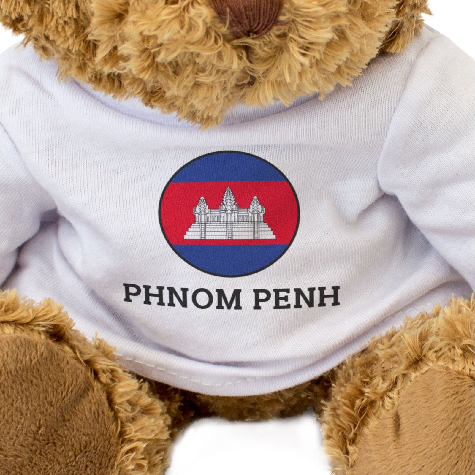 PHNOM PENH (CAMBODIA FLAG ROUNDEL) - Teddy Bear - Funny Souvenir Gift Present
