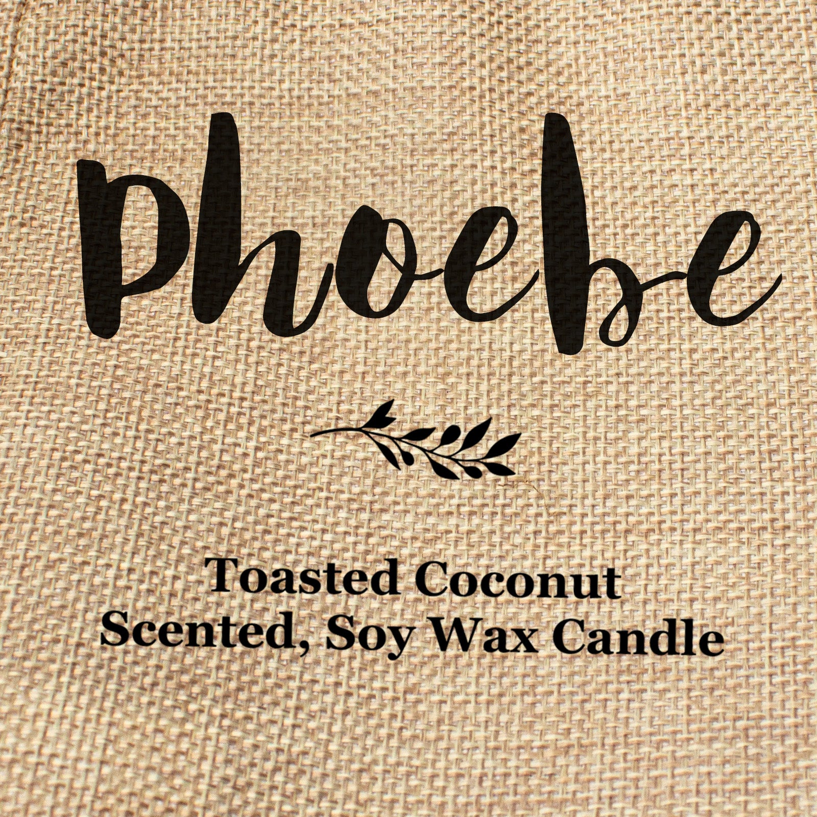 Phoebe personalised faux-burlap candle gift bag