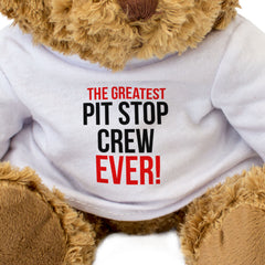 THE GREATEST PIT STOP CREW EVER - Teddy Bear - Funny - Motorsport Gift Present