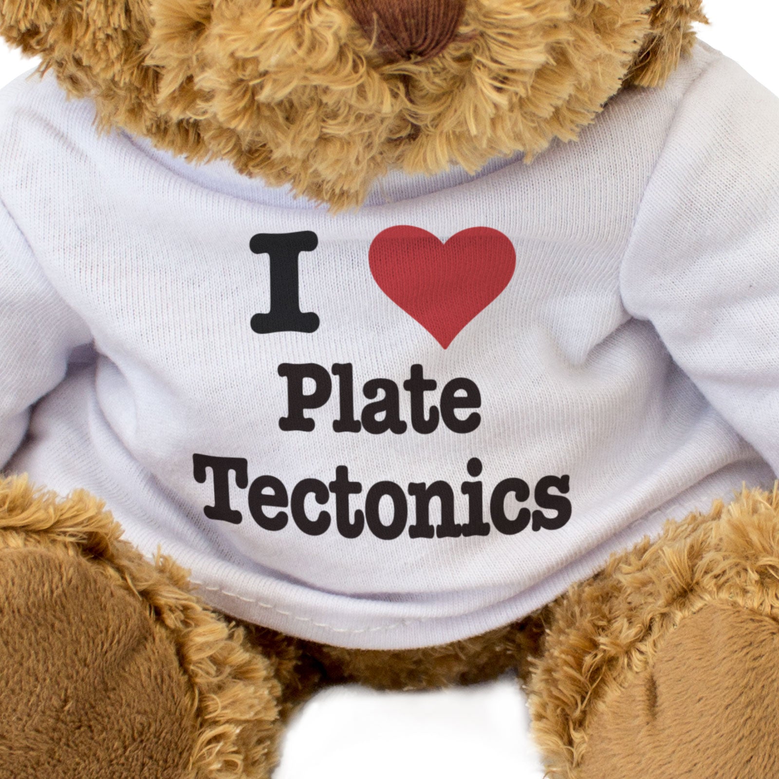 I LOVE PLATE TECTONICS - Teddy Bear - Cute Cuddly - Funny Geology Gift Present