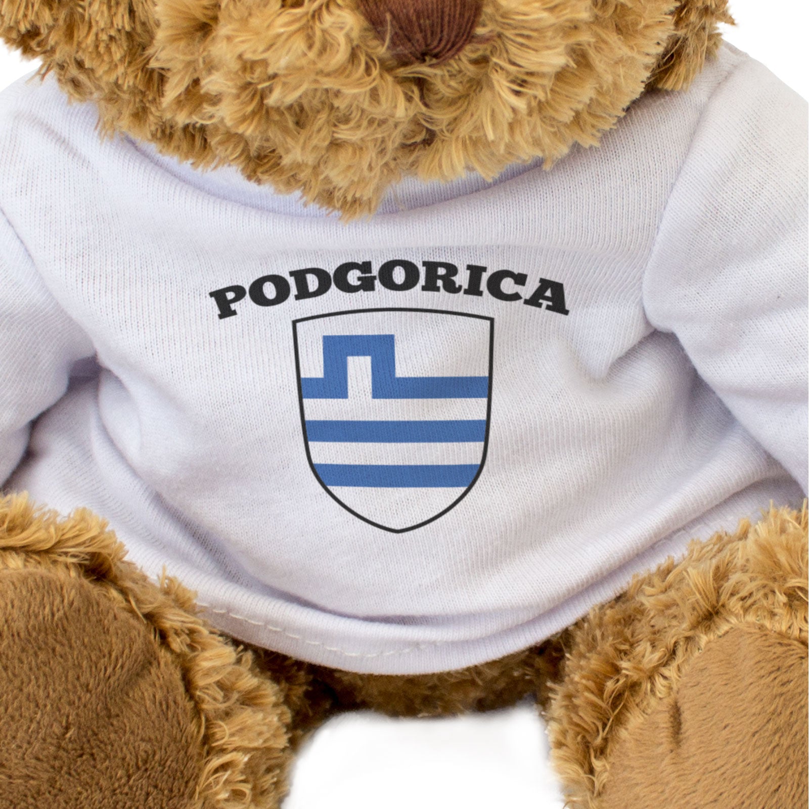 PODGORICA FLAG - Teddy Bear - Cute Cuddly Soft - Montenegro Gift Present