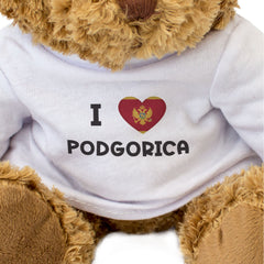 I LOVE PODGORICA (MONTENEGRO FLAG) - Teddy Bear - Cute Cuddly - Gift Present