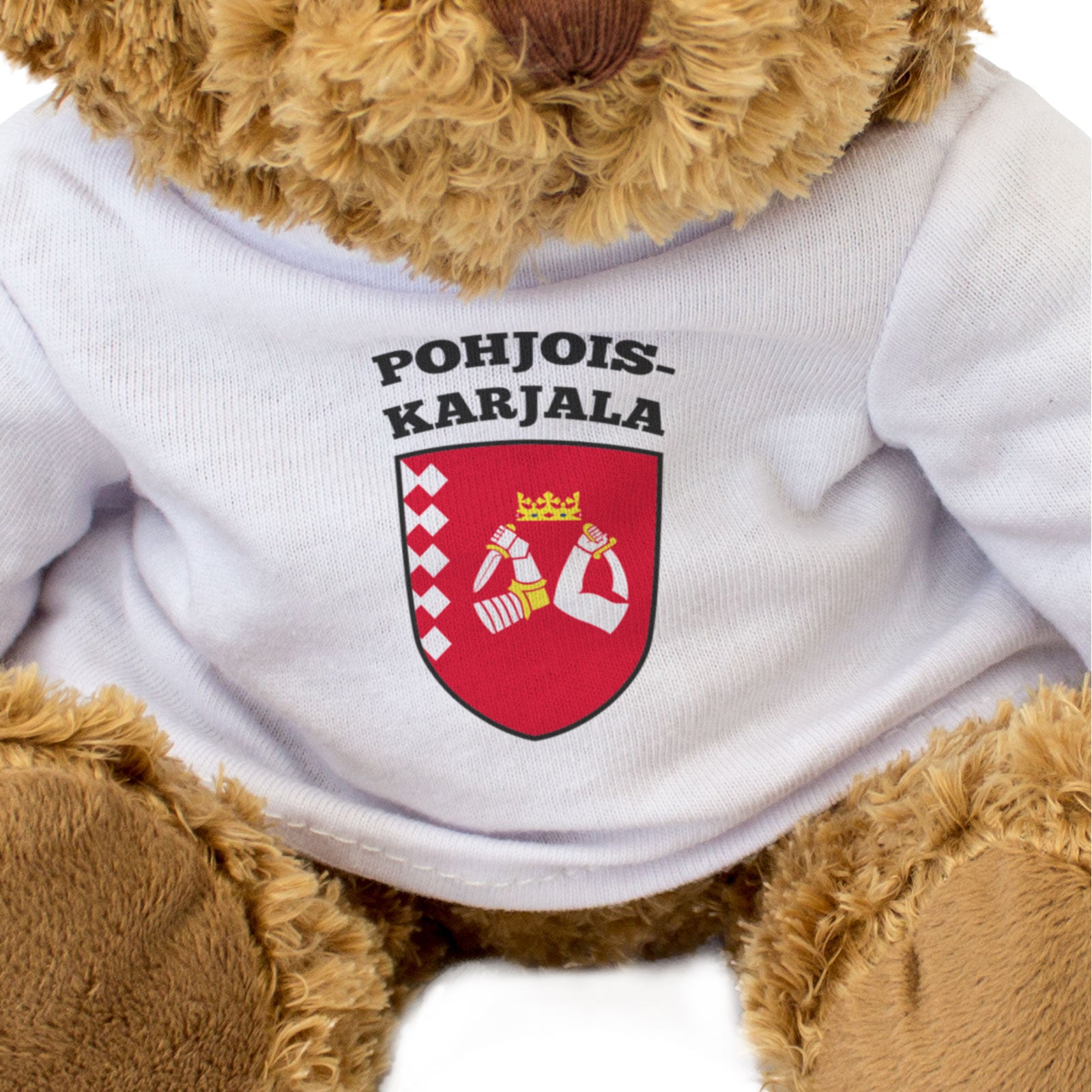 POHJOIS-KARJALA FLAG - Teddy Bear - North Karelia Finland Suomi - Gift Present