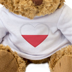 POLAND FLAG HEART - Teddy Bear - Cute Cuddly Soft - Polish Gift Present
