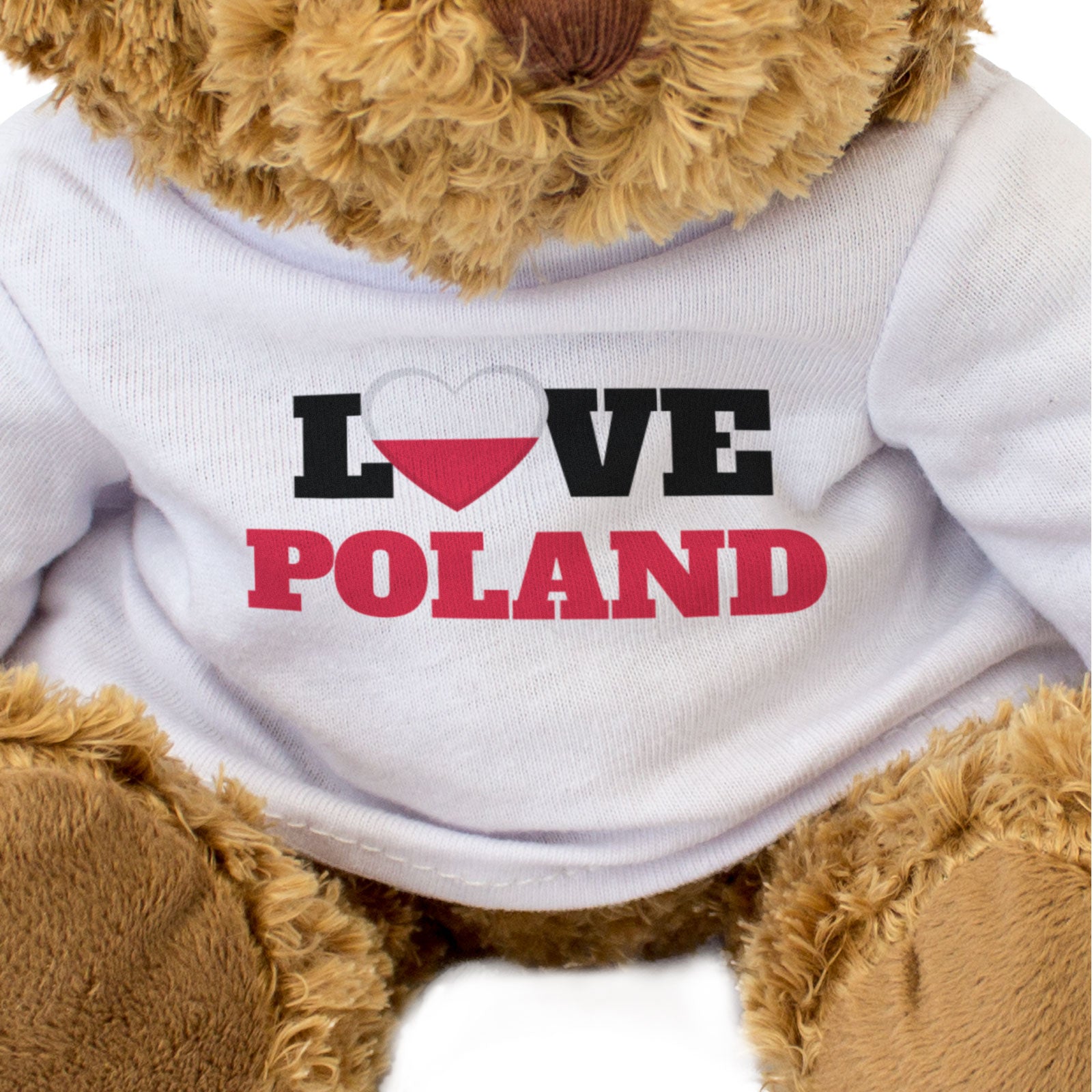 LOVE POLAND (FLAG HEART) - Teddy Bear - Cute Funny - Souvenir Gift Present