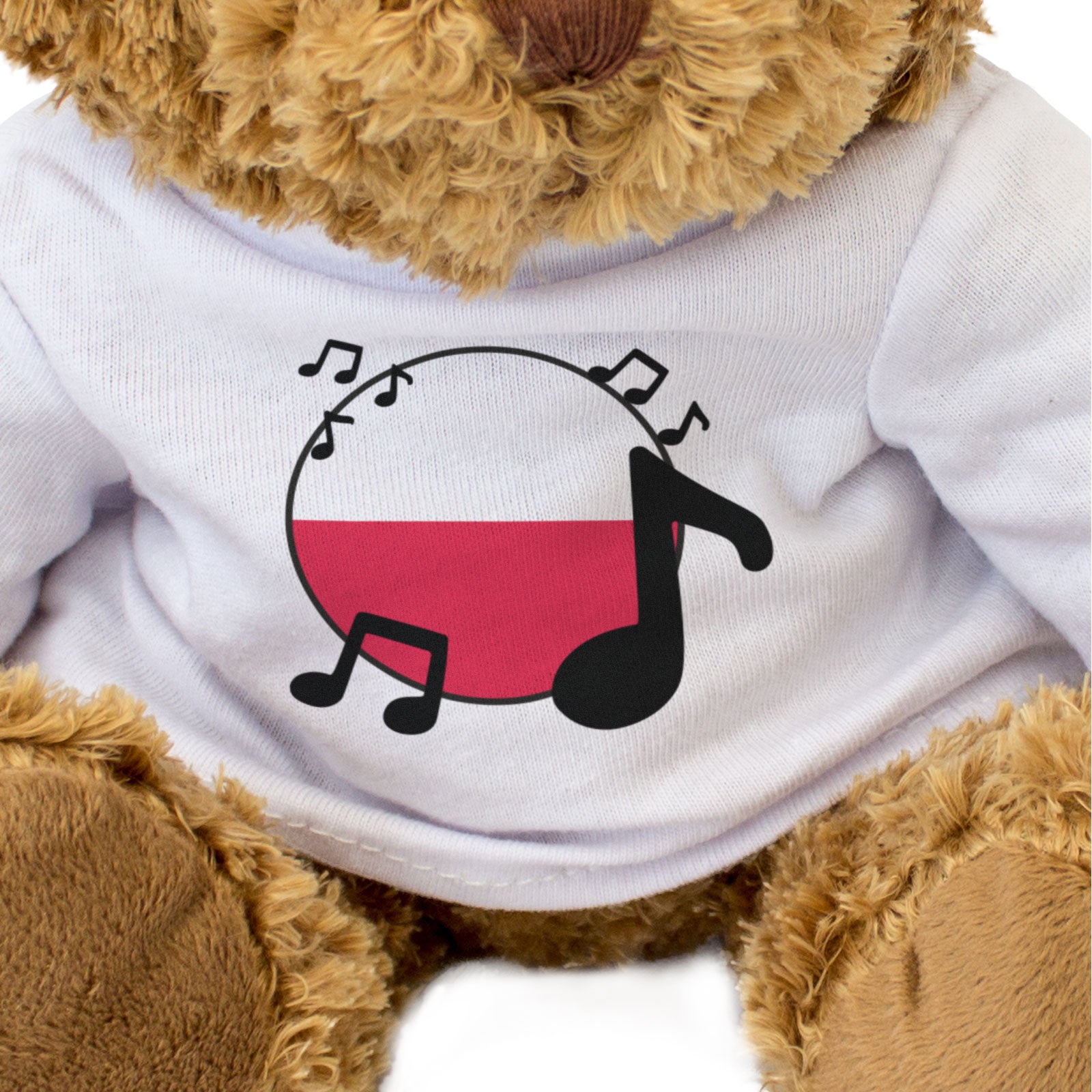 POLAND FLAG (MUSICAL NOTES) - Teddy Bear - Cute Polish Music Fan Gift Present
