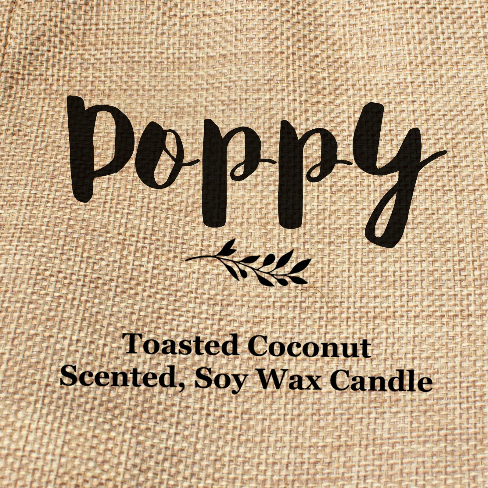 Poppy personalised faux-burlap candle gift bag