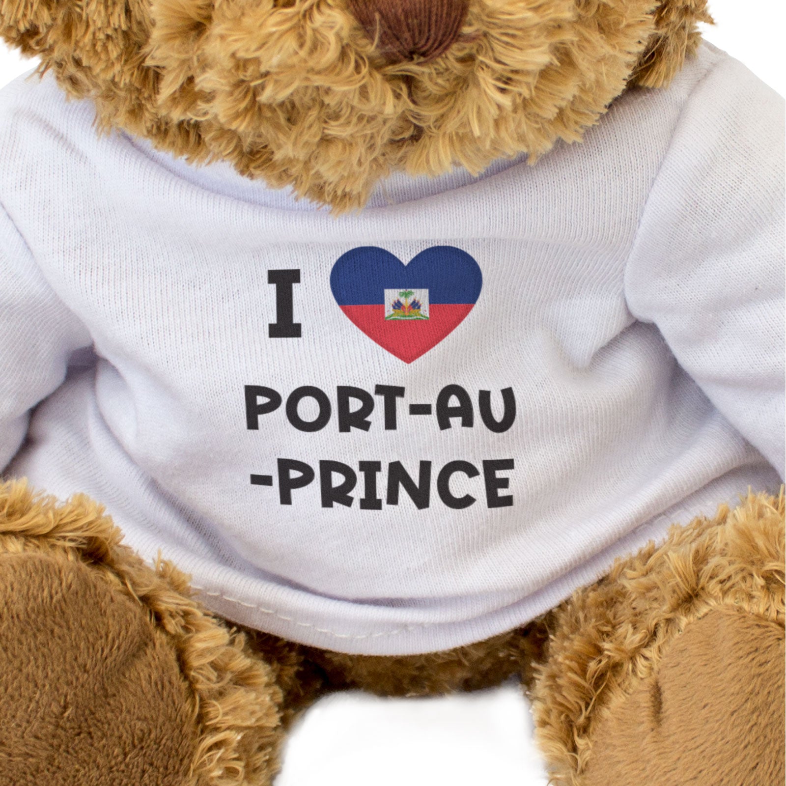 I LOVE PORT AU PRINCE (HAITI FLAG) - Teddy Bear - Cute Cuddly - Gift Present