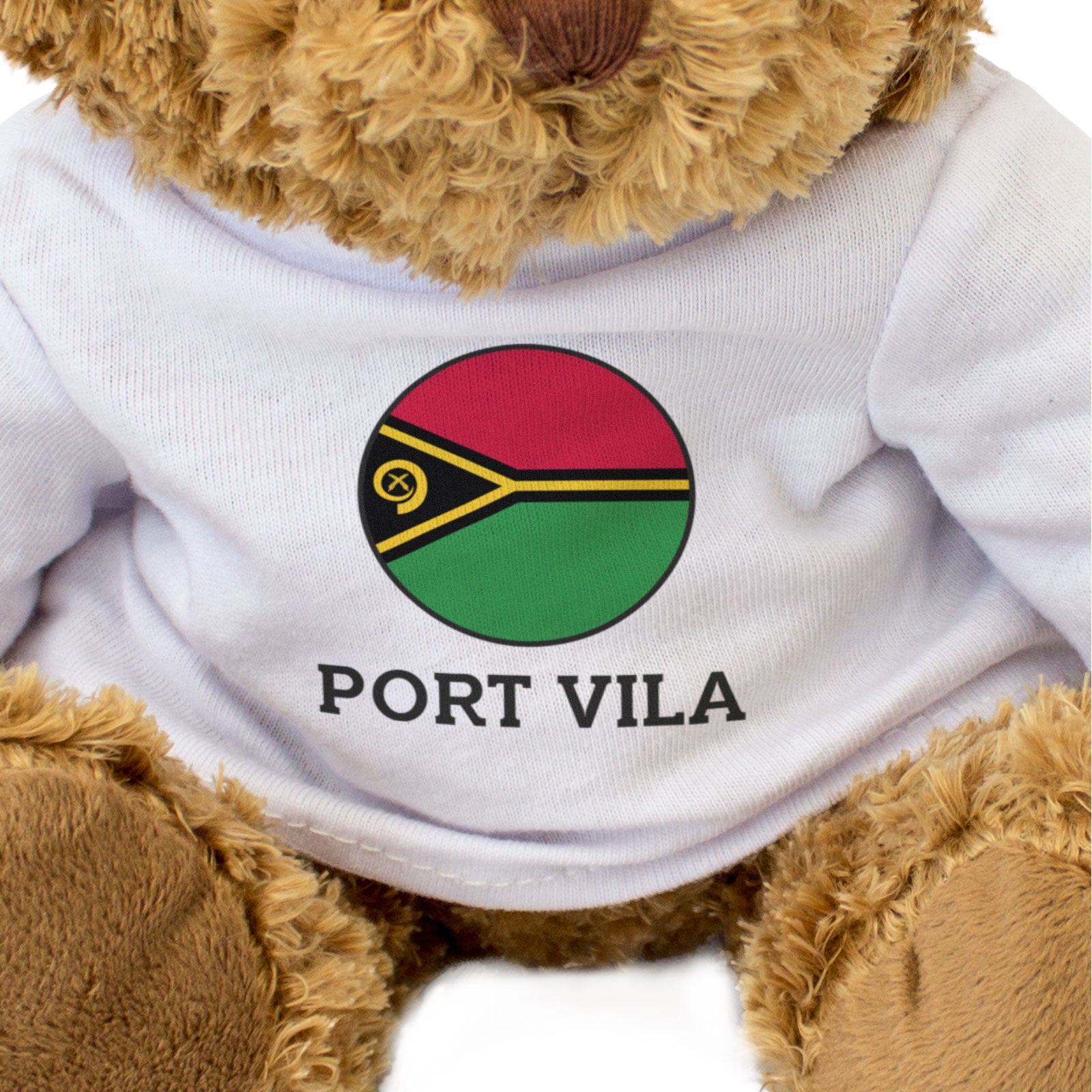 PORT VILA (VANUATU FLAG ROUNDEL) - Teddy Bear - Cute - Souvenir Gift Present