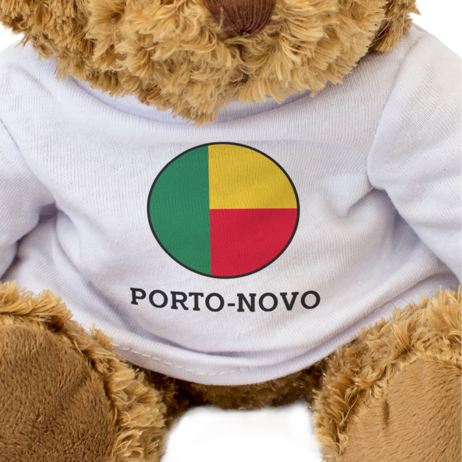 PORTO-NOVO (BENIN FLAG ROUNDEL) - Teddy Bear - Funny Souvenir Gift Present