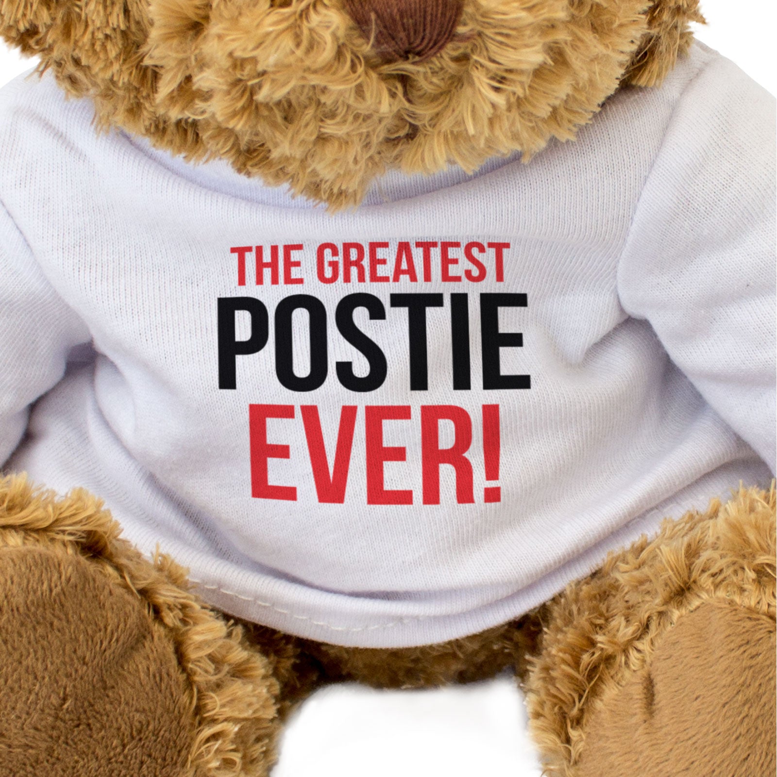 THE GREATEST POSTIE EVER - Teddy Bear - Cute Funny Soft - Postman Gift Present