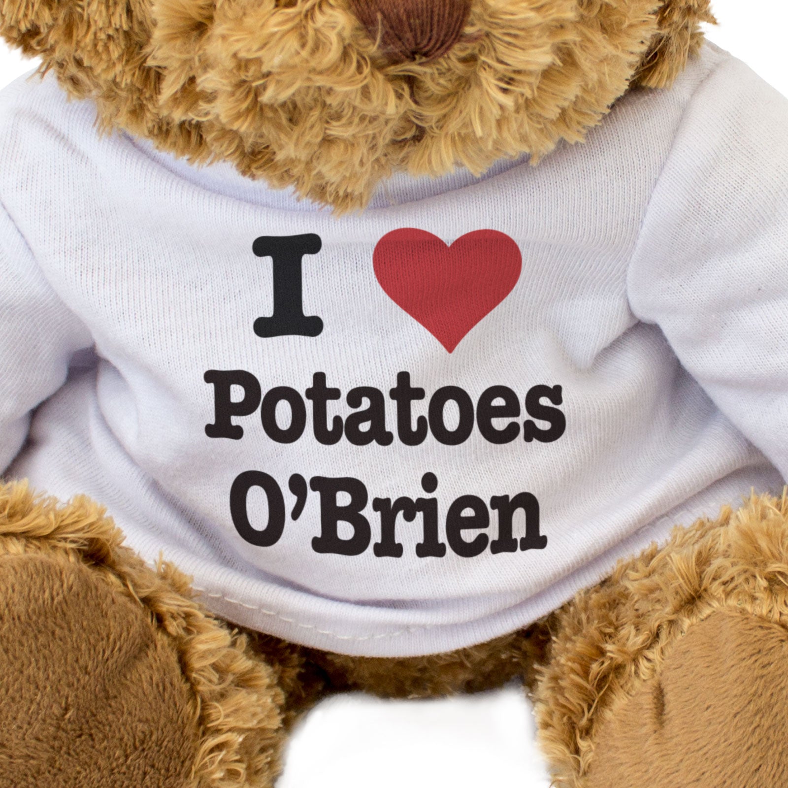 I LOVE POTATOES O'BRIEN - Teddy Bear - Cute Cuddly Soft Adorable - Gift Present