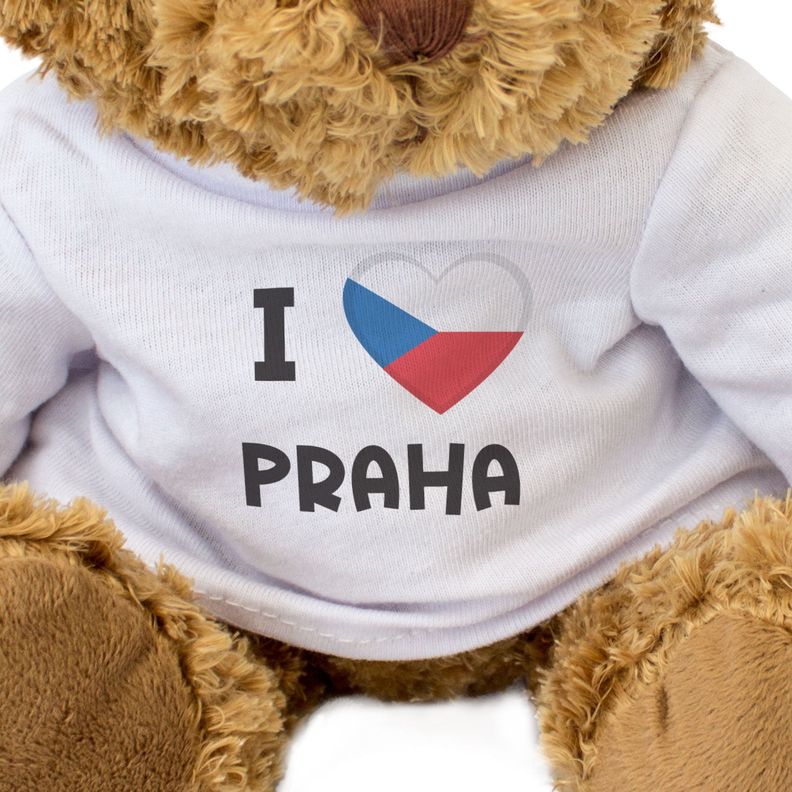 I LOVE PRAHA (CZECH FLAG) - Teddy Bear - Cute Funny Prague Souvenir Gift Present