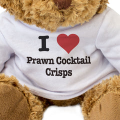 I LOVE PRAWN COCKTAIL CRISPS - Teddy Bear - Cute Soft - Funny Gift Present