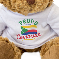 PROUD TO BE A COMORIAN - Teddy Bear - Cute Cuddly Soft - Comoros Gift Present