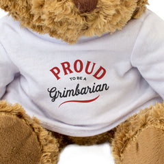 PROUD TO BE A GRIMBARIAN - Teddy Bear - Cute Cuddly - Funny Grimsby Gift Present