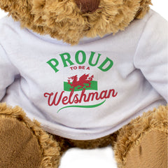 PROUD TO BE A WELSHMAN - Teddy Bear - Cute Cuddly Soft - Wales Gift Present