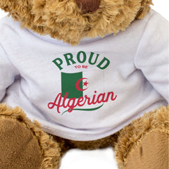 PROUD TO BE ALGERIAN - Teddy Bear - Cute Cuddly Soft - Algeria Gift Present