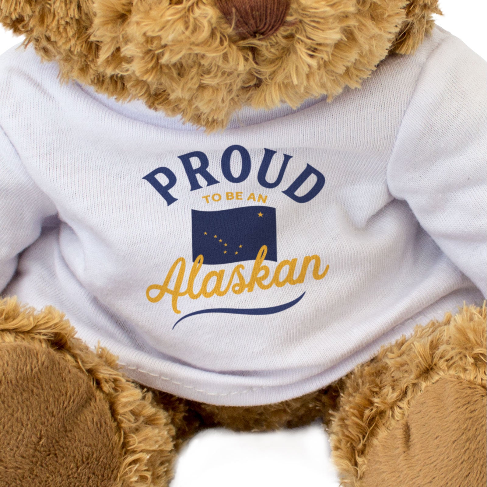 PROUD TO BE AN ALASKAN - Teddy Bear - Cute Cuddly Soft - Alaska Gift Present