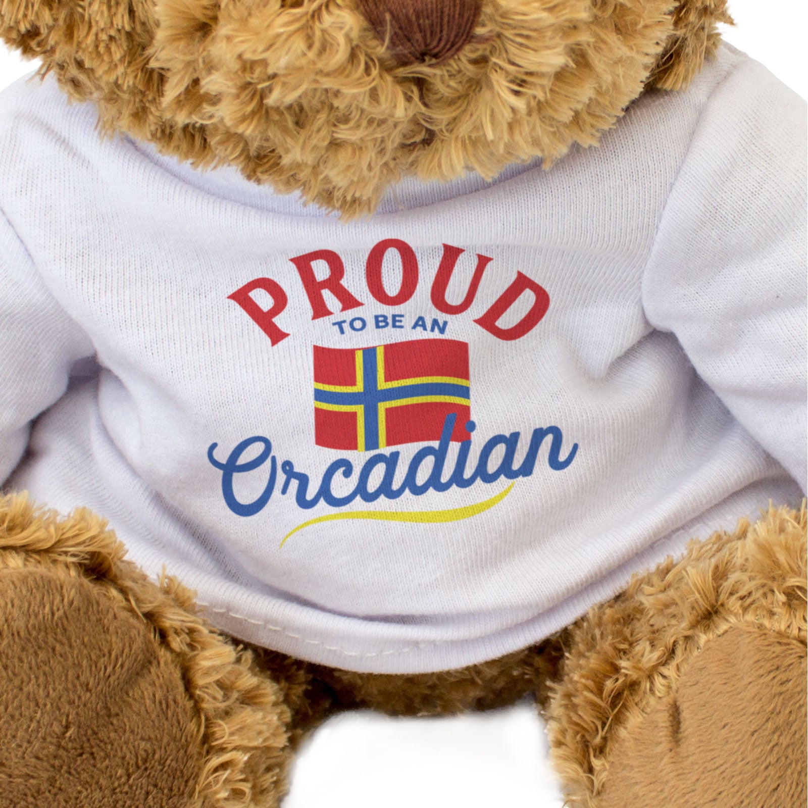 PROUD TO BE AN ORCADIAN - Teddy Bear - Cute Cuddly Soft - Orkney Gift Present