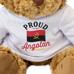 PROUD TO BE ANGOLAN - Teddy Bear - Cute Cuddly Soft - Angola Gift Present