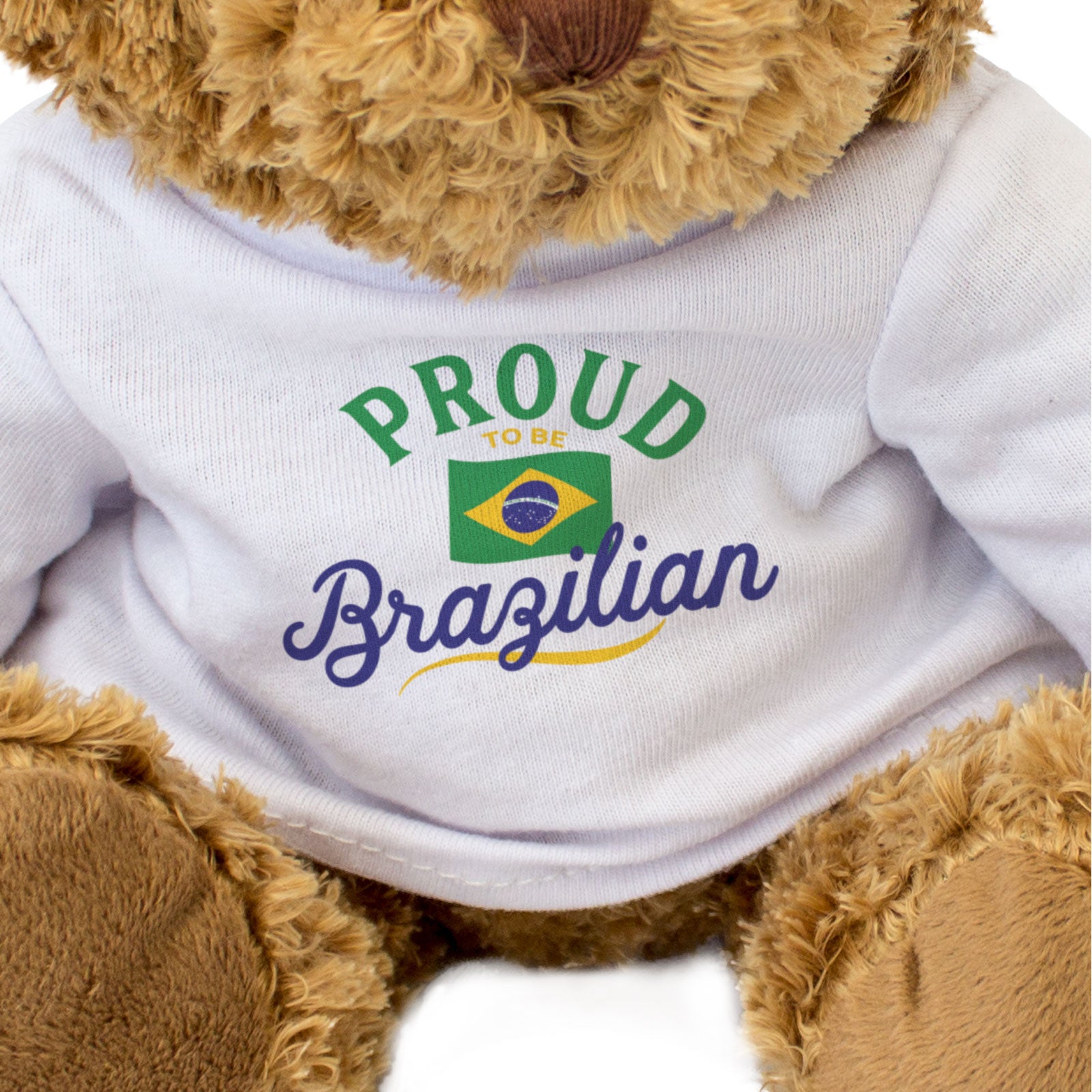 PROUD TO BE BRAZILIAN - Teddy Bear - Cute Cuddly Soft - Brazil Gift Present