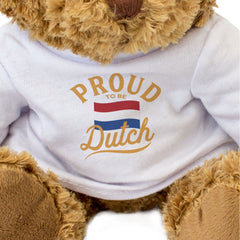 PROUD TO BE DUTCH - Teddy Bear - Cute Cuddly Soft - Netherlands Gift Present