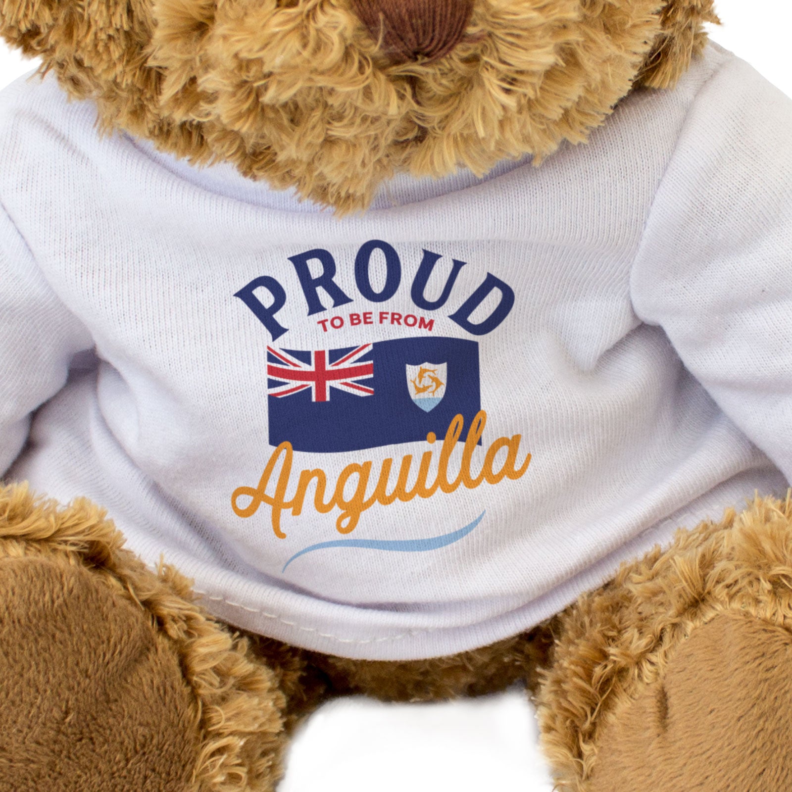 PROUD TO BE FROM ANGUILLA - Teddy Bear - Cute Cuddly Soft - Gift Present