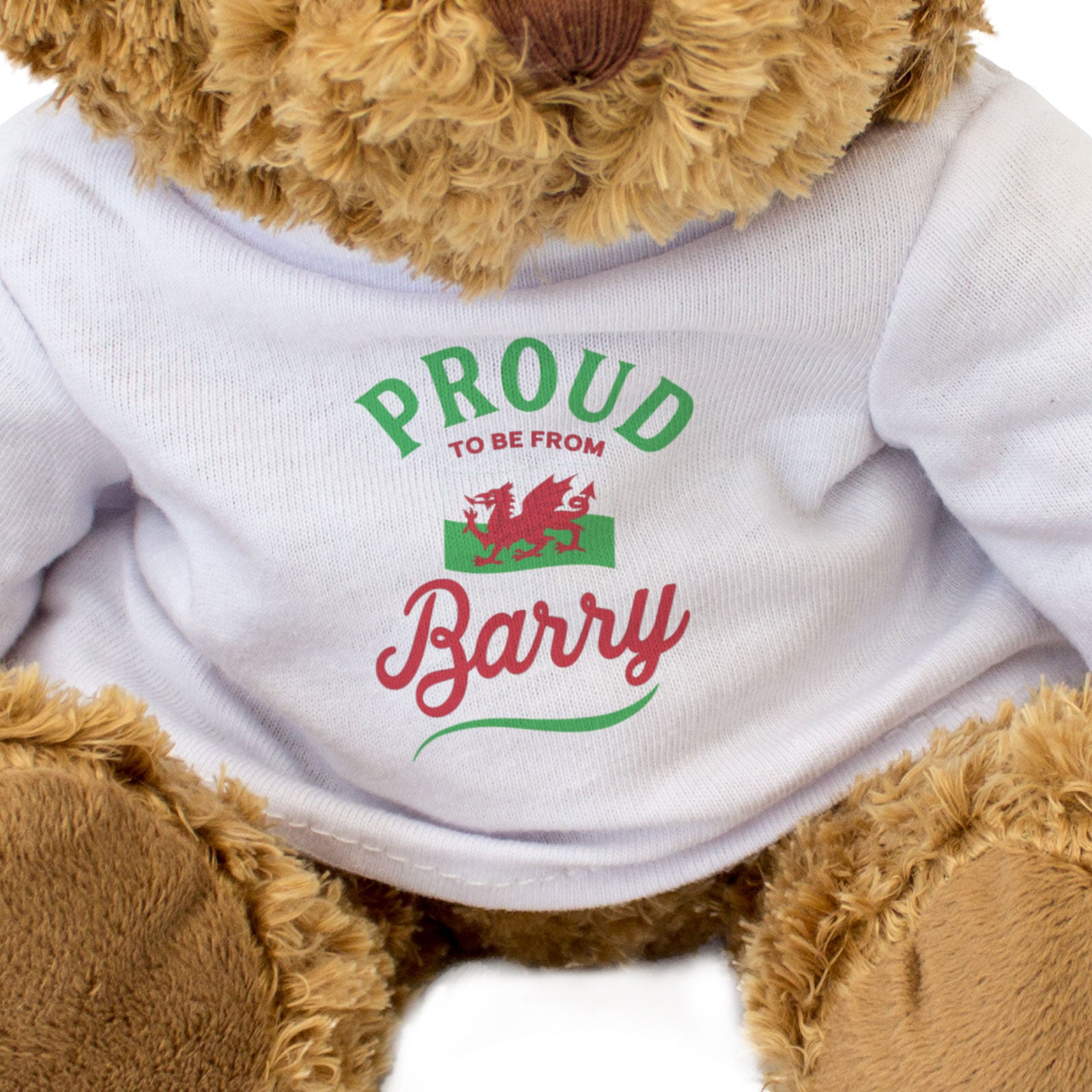 PROUD TO BE FROM BARRY (WALES FLAG) - Teddy Bear - Cute - Welsh Gift Present