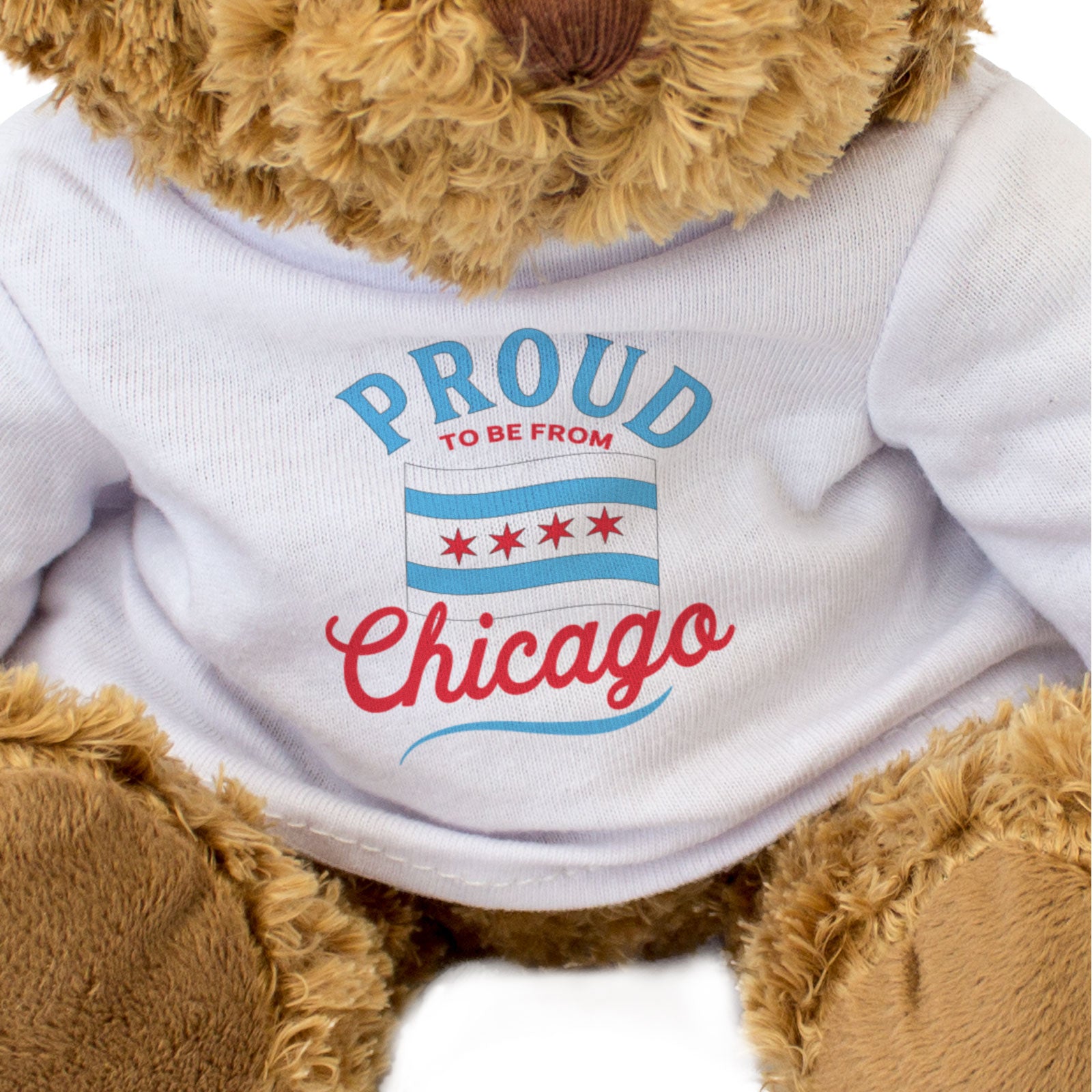 PROUD TO BE FROM CHICAGO - Teddy Bear - Cute Cuddly Soft Adorable - Gift Present