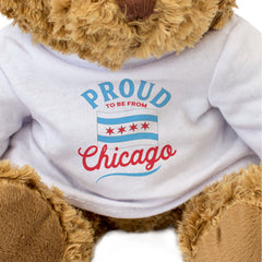 PROUD TO BE FROM CHICAGO - Teddy Bear - Cute Cuddly Soft Adorable - Gift Present