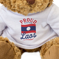PROUD TO BE FROM LAOS - Teddy Bear - Cute Cuddly Soft - Laotian Gift Present