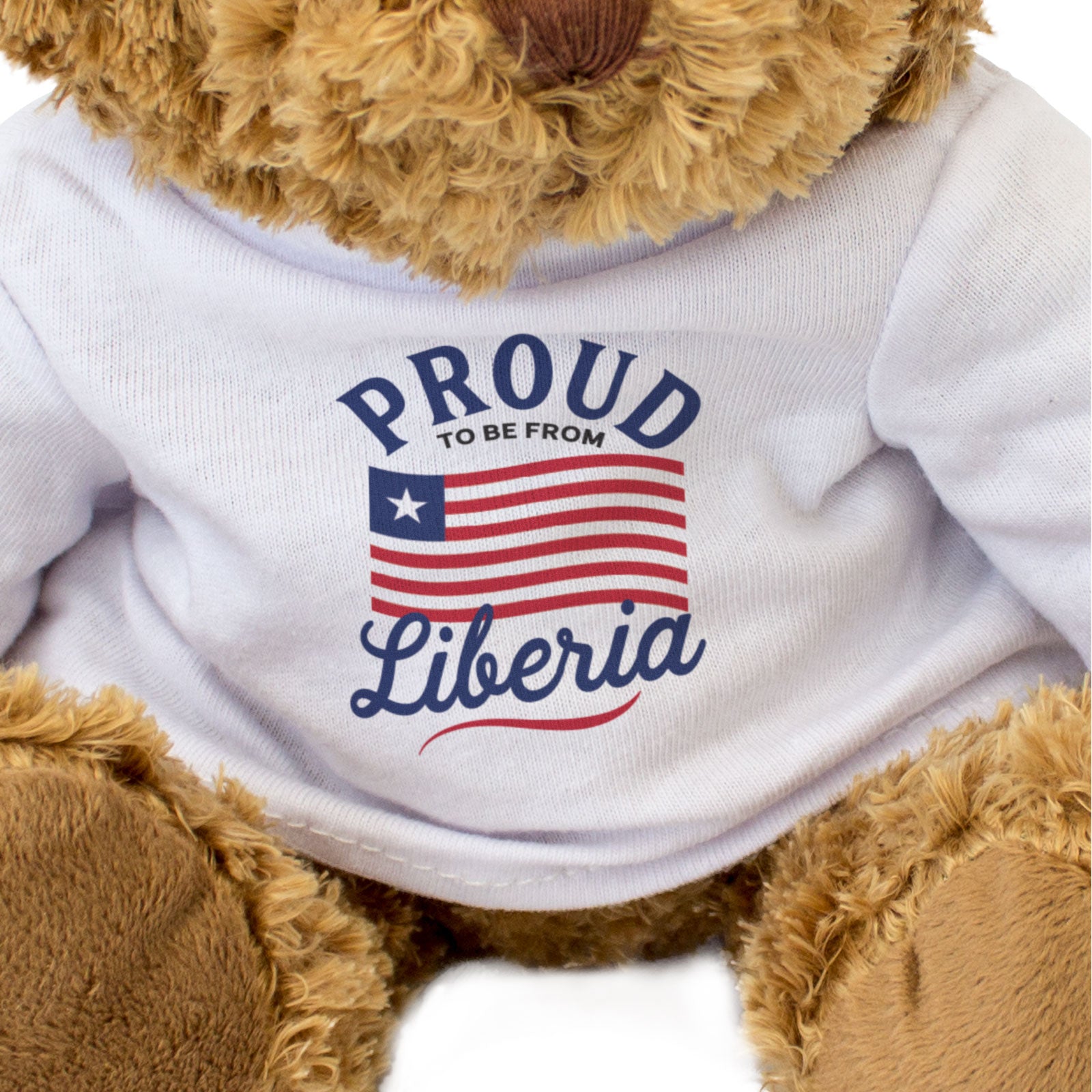 PROUD TO BE FROM LIBERIA - Teddy Bear - Cute Cuddly - Liberian Gift Present