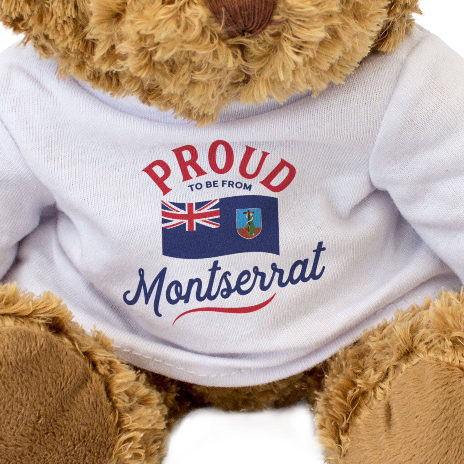 PROUD TO BE FROM MONTSERRAT - Teddy Bear - Cute Cuddly Soft - Gift Present