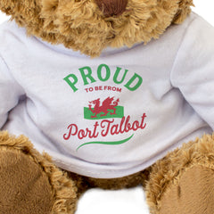 PROUD TO BE FROM PORT TALBOT (WALES FLAG) - Teddy Bear - Cute - Gift Present