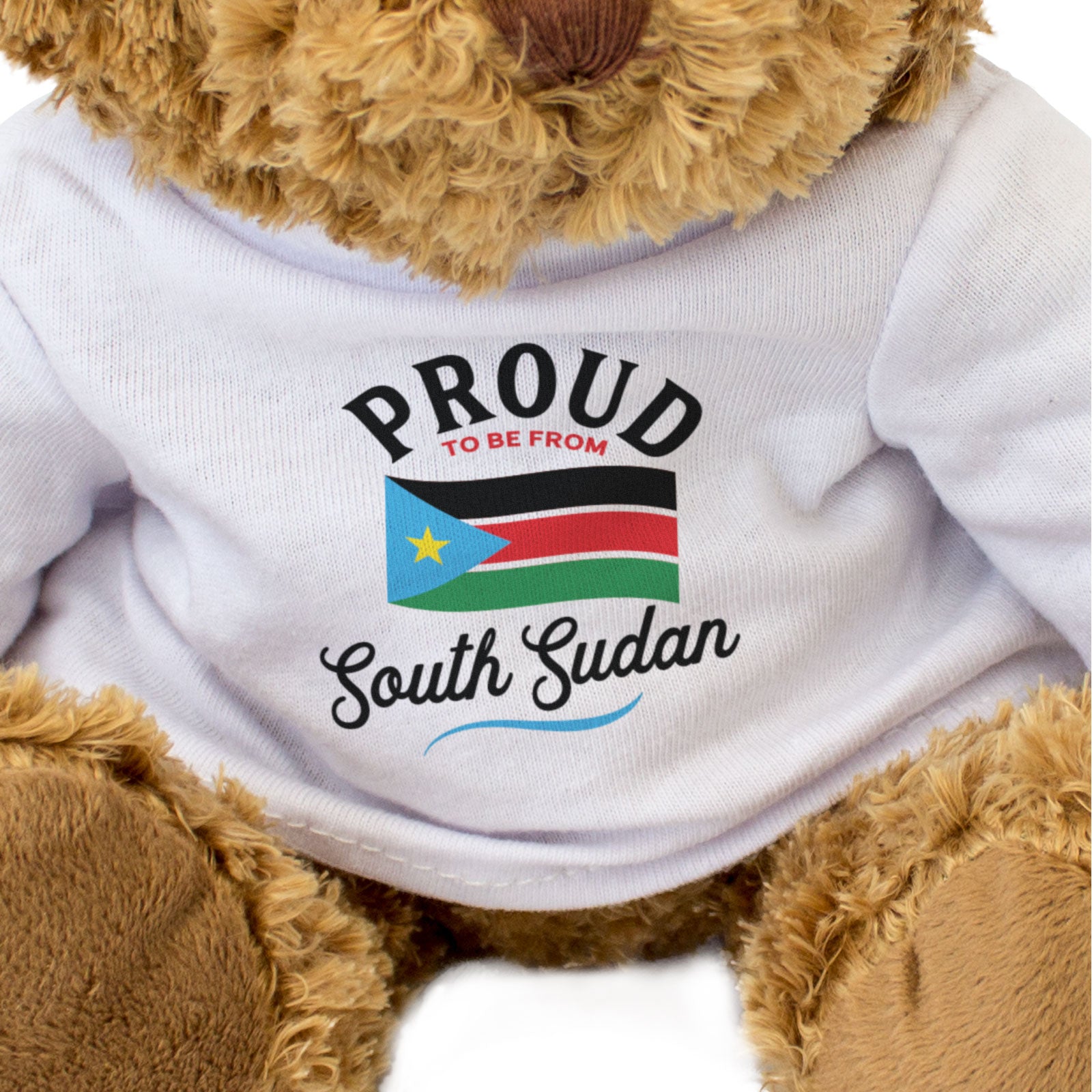 PROUD TO BE FROM SOUTH SUDAN - Teddy Bear - Cute Cuddly Soft - Gift Present