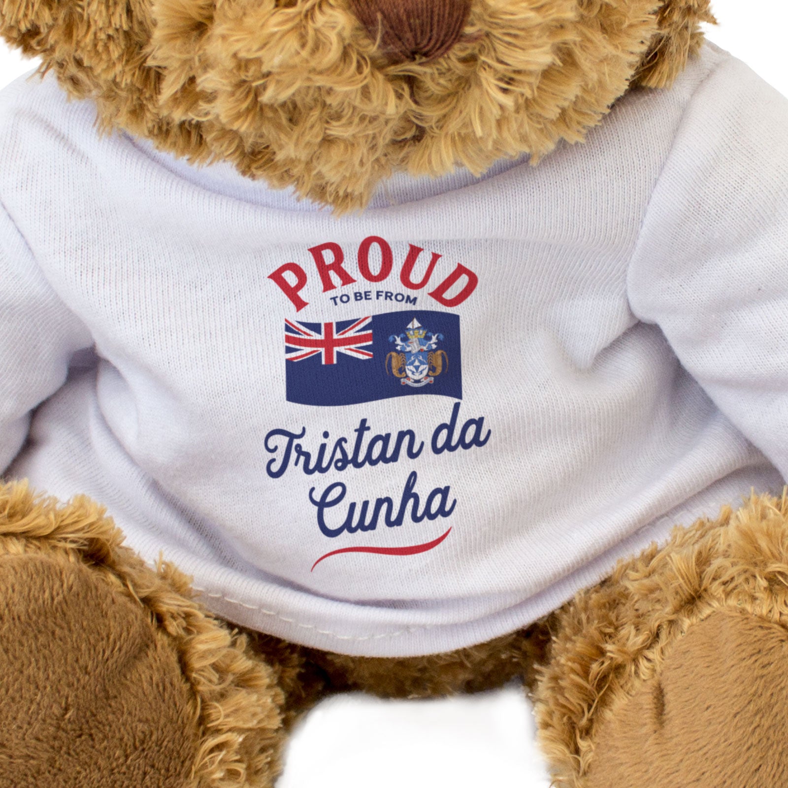 PROUD TO BE FROM TRISTAN DA CUNHA - Teddy Bear - Cute Cuddly - Gift Present
