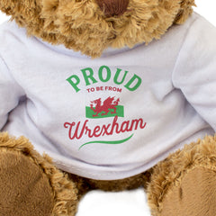 PROUD TO BE FROM WREXHAM (WALES FLAG) - Teddy Bear - Cute - Welsh Gift Present
