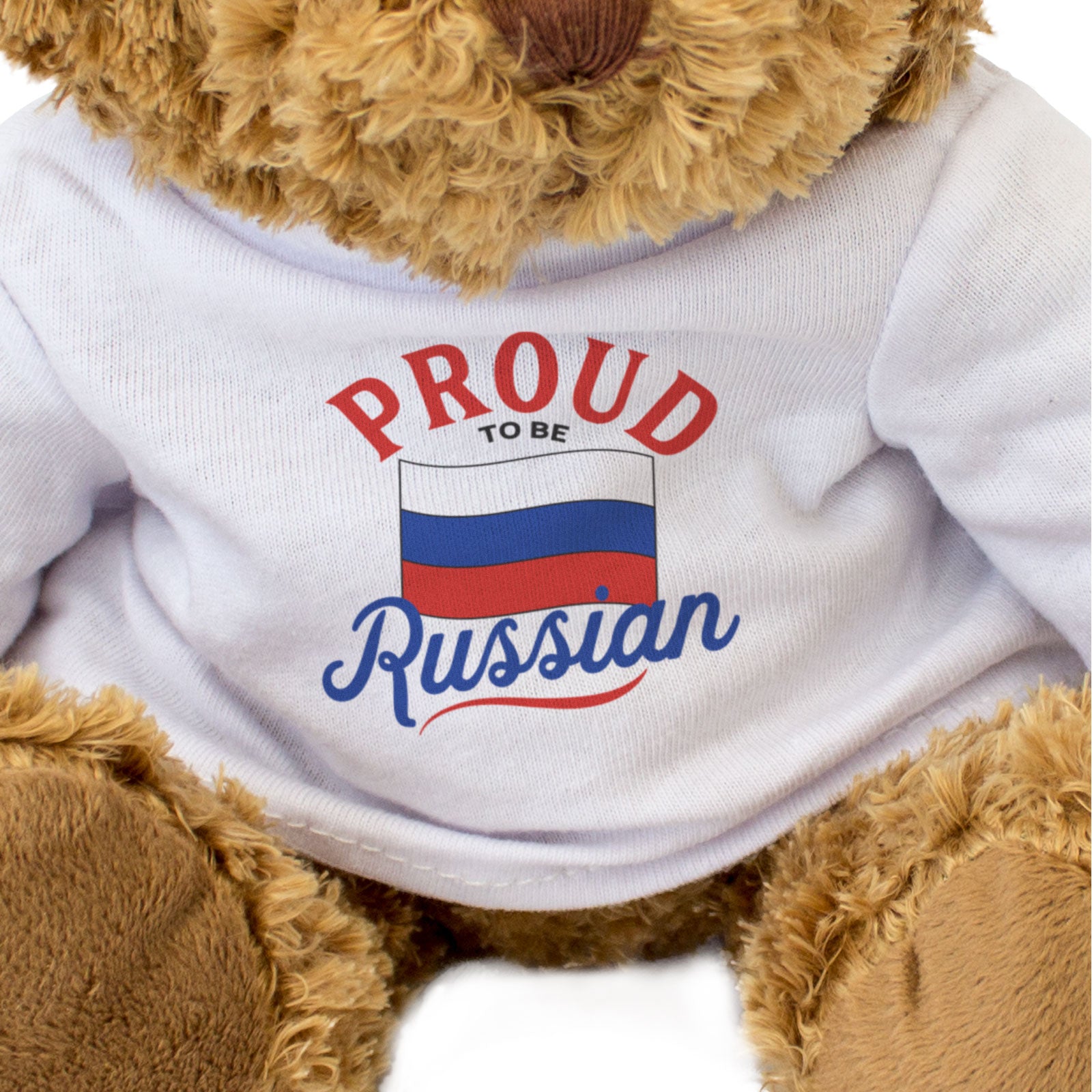 PROUD TO BE RUSSIAN - Teddy Bear - Cute Cuddly Soft - Russia Gift Present
