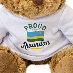 PROUD TO BE RWANDAN - Teddy Bear - Cute Cuddly Soft - Rwanda Gift Present