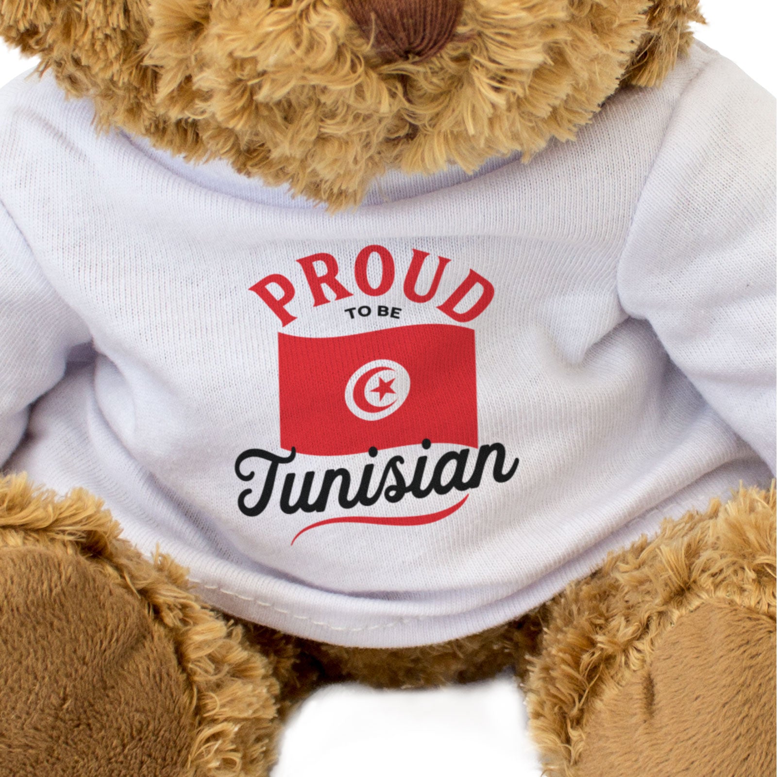 PROUD TO BE TUNISIAN - Teddy Bear - Cute Cuddly Soft - Tunisia Gift Present