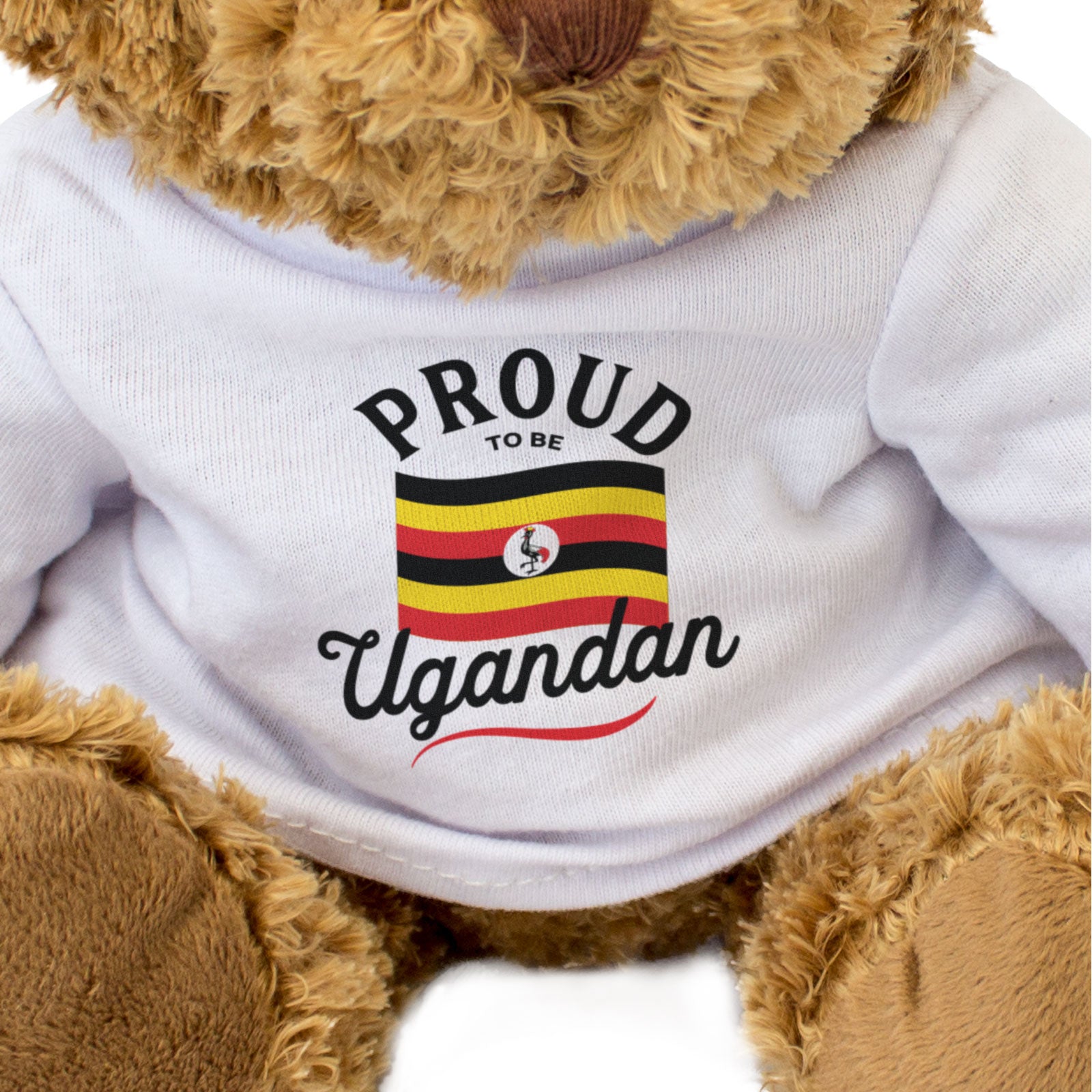 PROUD TO BE UGANDAN - Teddy Bear - Cute Cuddly Soft - Uganda Gift Present