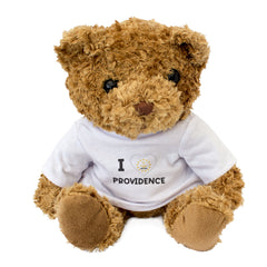 I LOVE PROVIDENCE (RHODE ISLAND FLAG) - Teddy Bear - Cute Cuddly - Gift Present