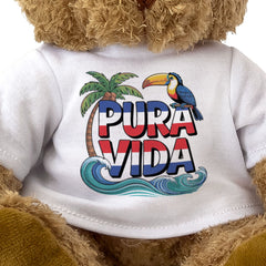 PURA VIDA (COSTA RICA) - Teddy Bear - Cute Cuddly - Pure Life Gift Present